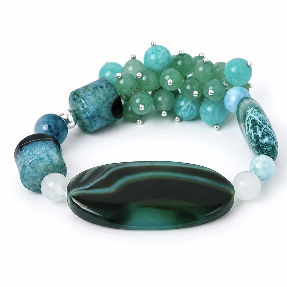 Wood｜Verdant Reverie Agate Bracelet