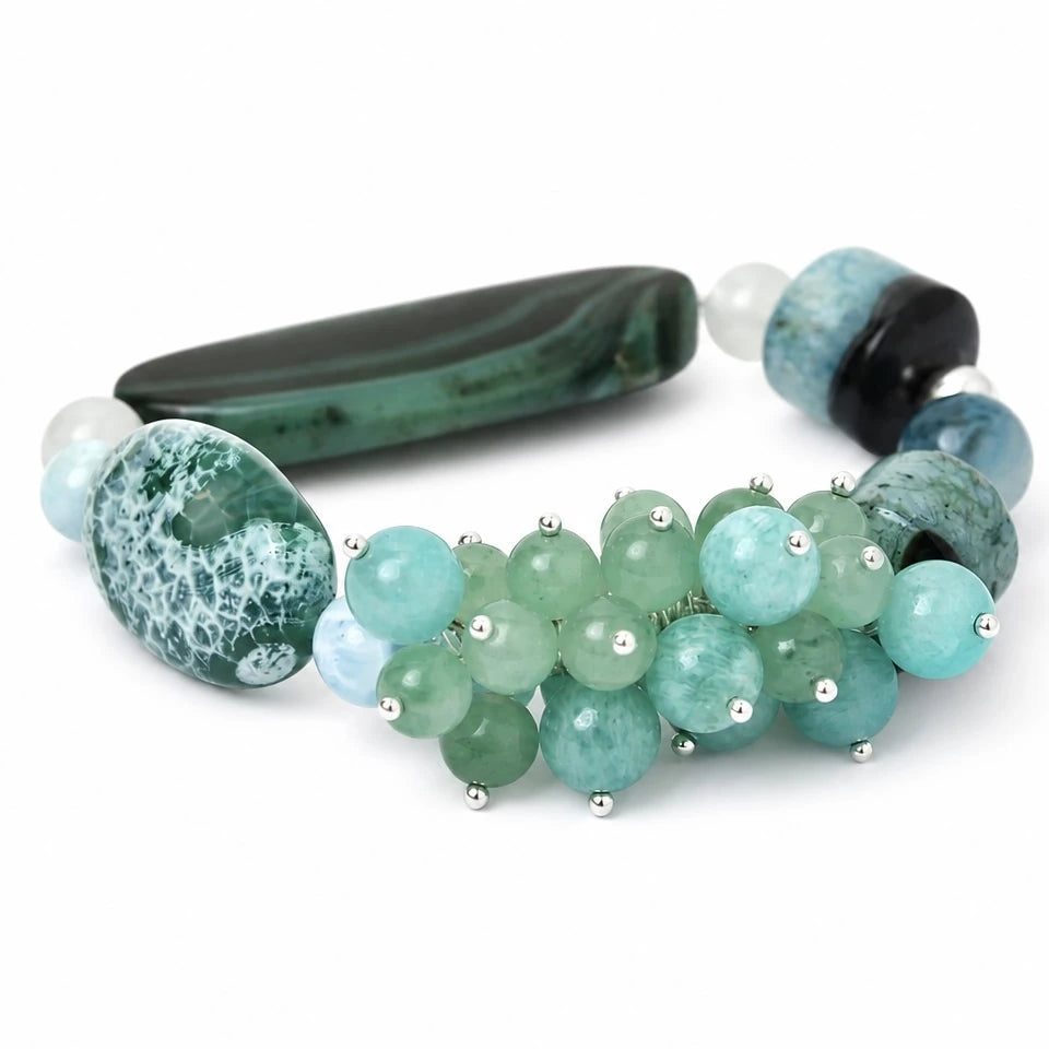 Wood｜Verdant Reverie Agate Bracelet