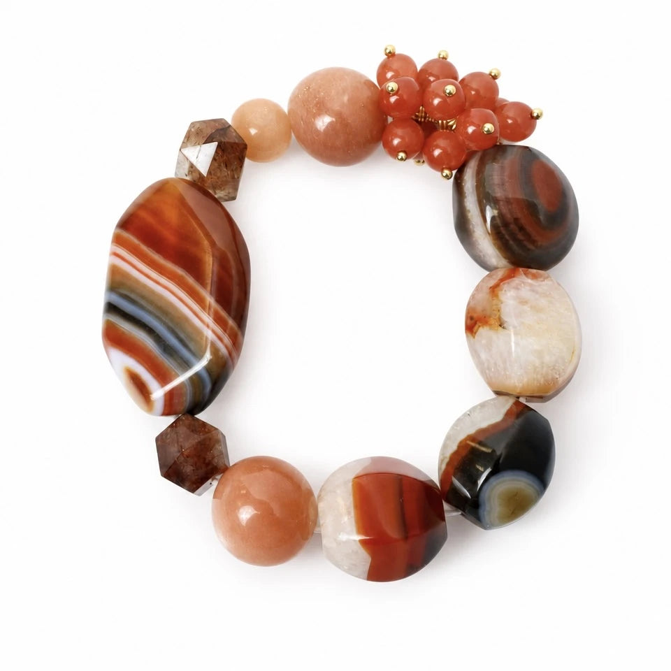 Fire｜Crimson Ember Super Seven Crystal  Bracelet