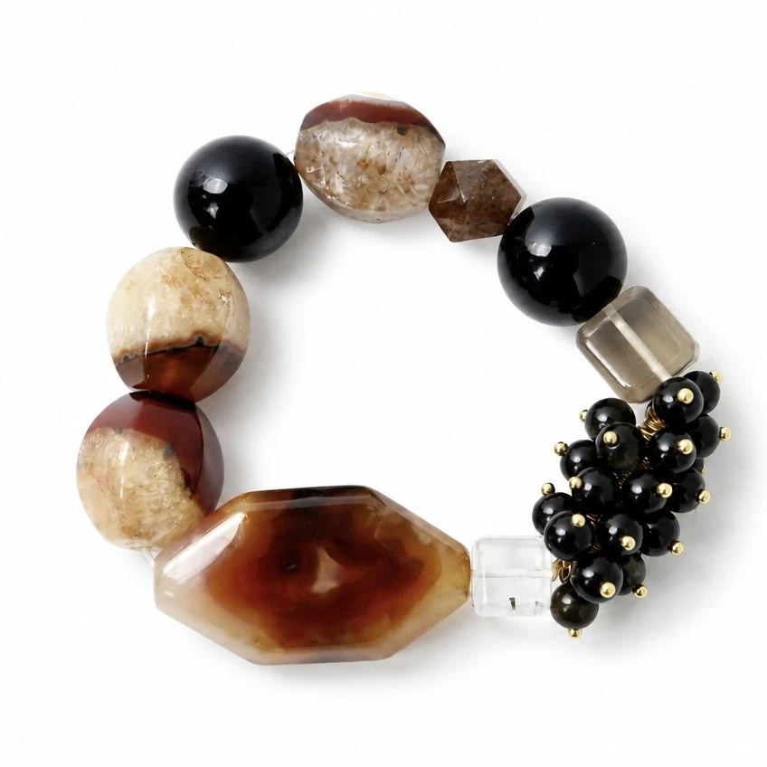 Earth｜Obsidian Earth Super Seven Crystal Bracelet