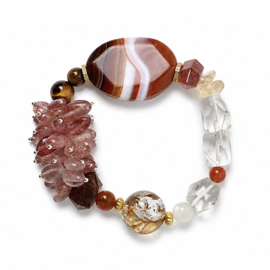 Fire｜Rose Tide Strawberry Quartz Bracelet