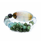 Wood｜Mossy Haven Agate Bracelet