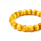 Close-up of premium crystal beads on Amur leopard inspired bracelet