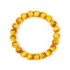 Amur Leopard bracelet with elegant golden tiger eye cylinder beads