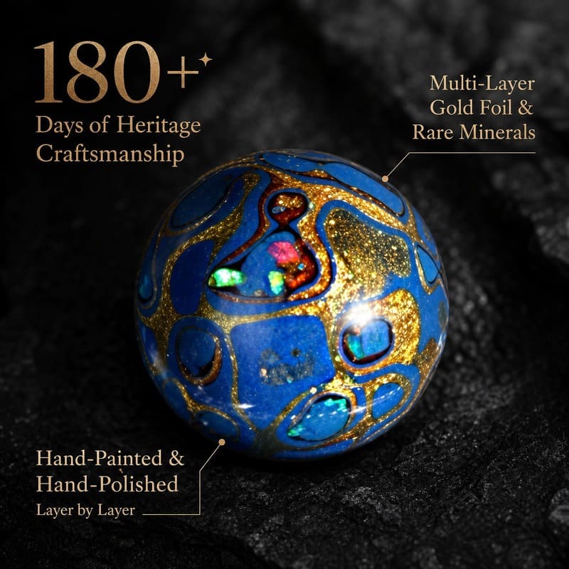 Cosmic Echoes | 180-Day Handcrafted Lacquer Planet Necklace(S925 Silver) | Collector's Path
