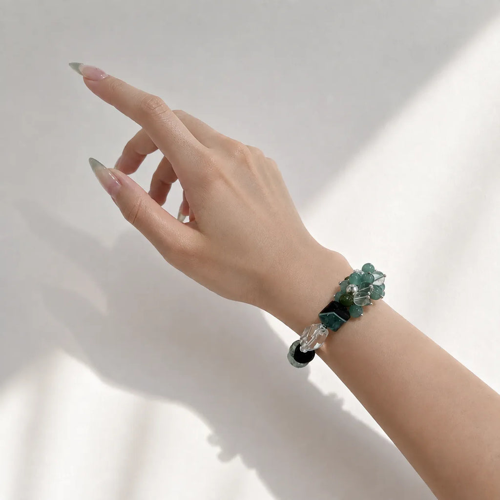 Wood｜Woodland Radiance Clear Quartz Bracelet