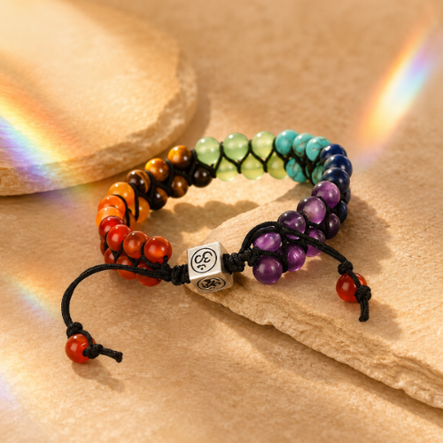 7 Chakra Double-Row Healing Crystal Bracelet