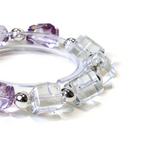 Chrysaora Colorata crystal bracelet with white clear quartz and lavender amethyst beads