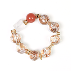 Flamingo bracelet with pink and elegant crystal beads representing joyful freedom