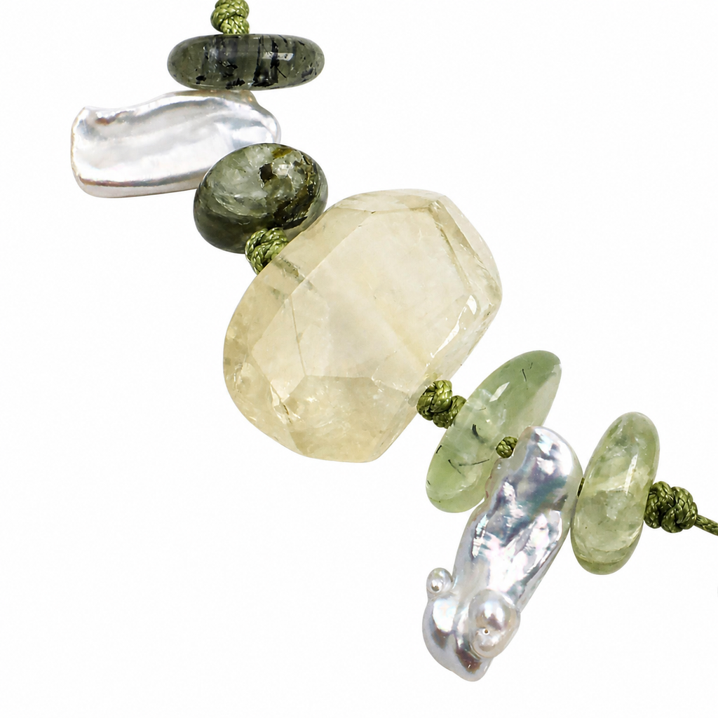 Wood｜Lime Fruit Drink Natural Crystal Bracelet