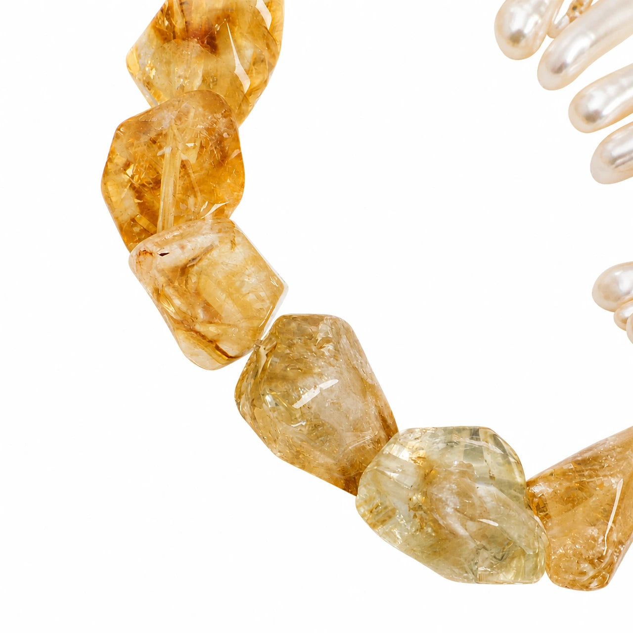 Metal｜Golden Waves Yellow Crystal Bracelet