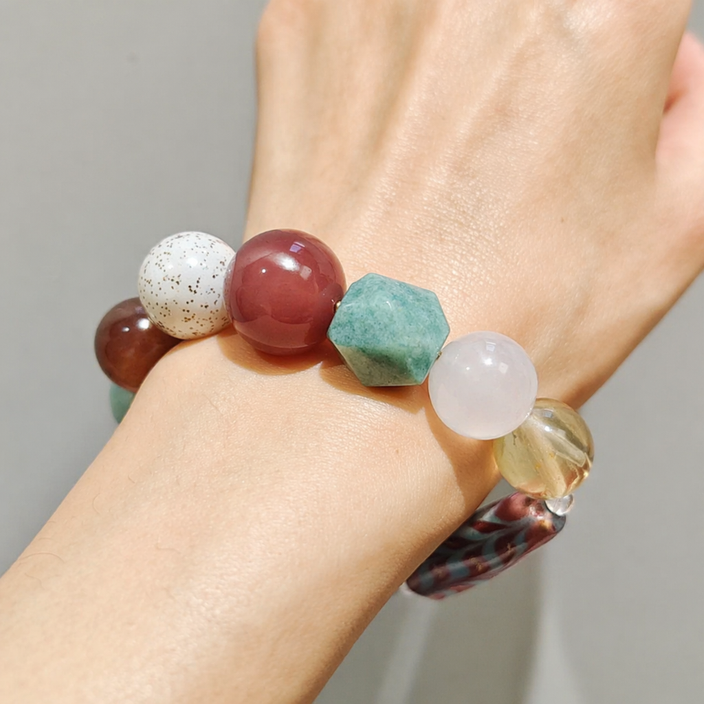 Colorful Wind Rose Quartz Bracelet Collector's Path