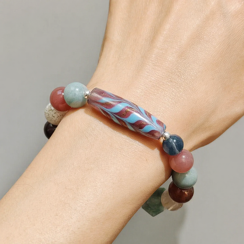 Colorful Wind Rose Quartz Bracelet Collector's Path