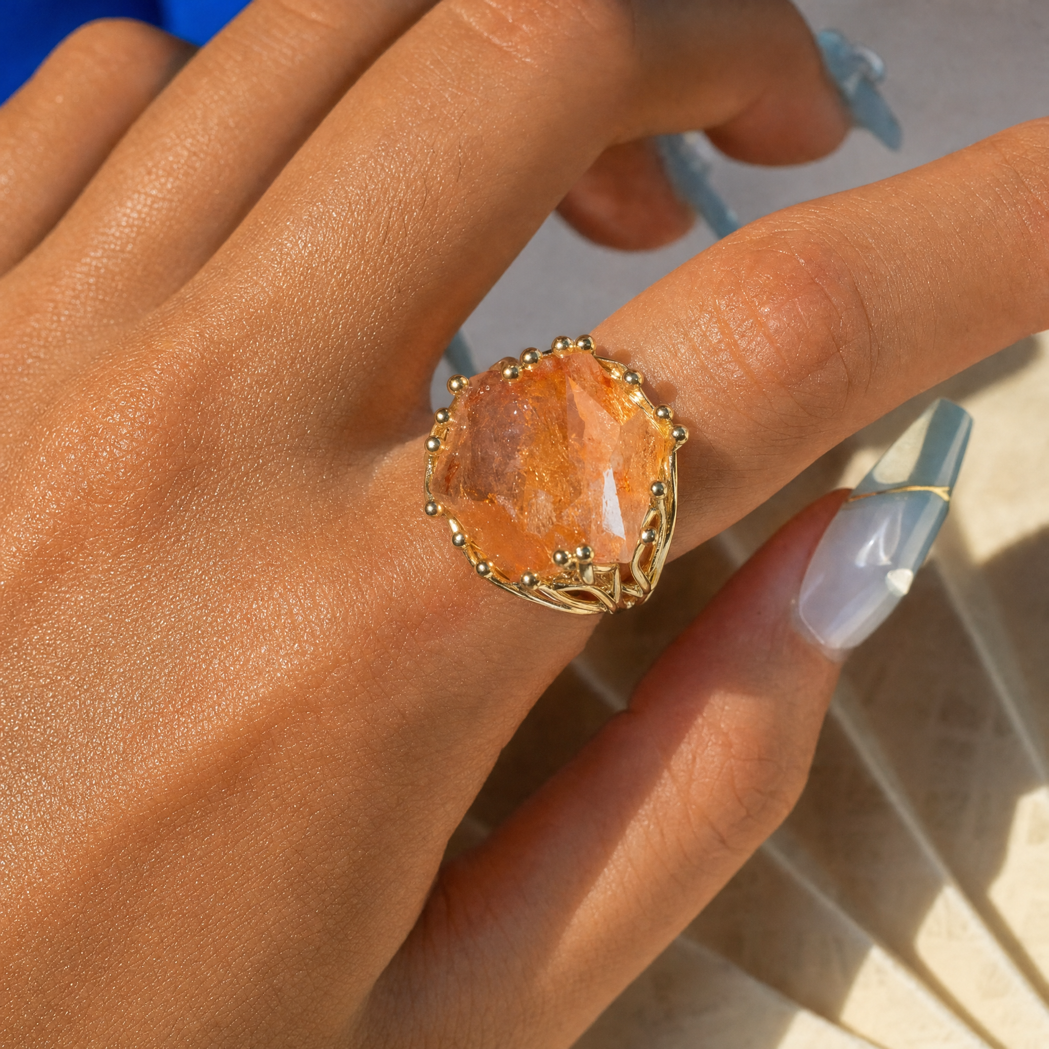 Heart of the Sun Adjustable Ring