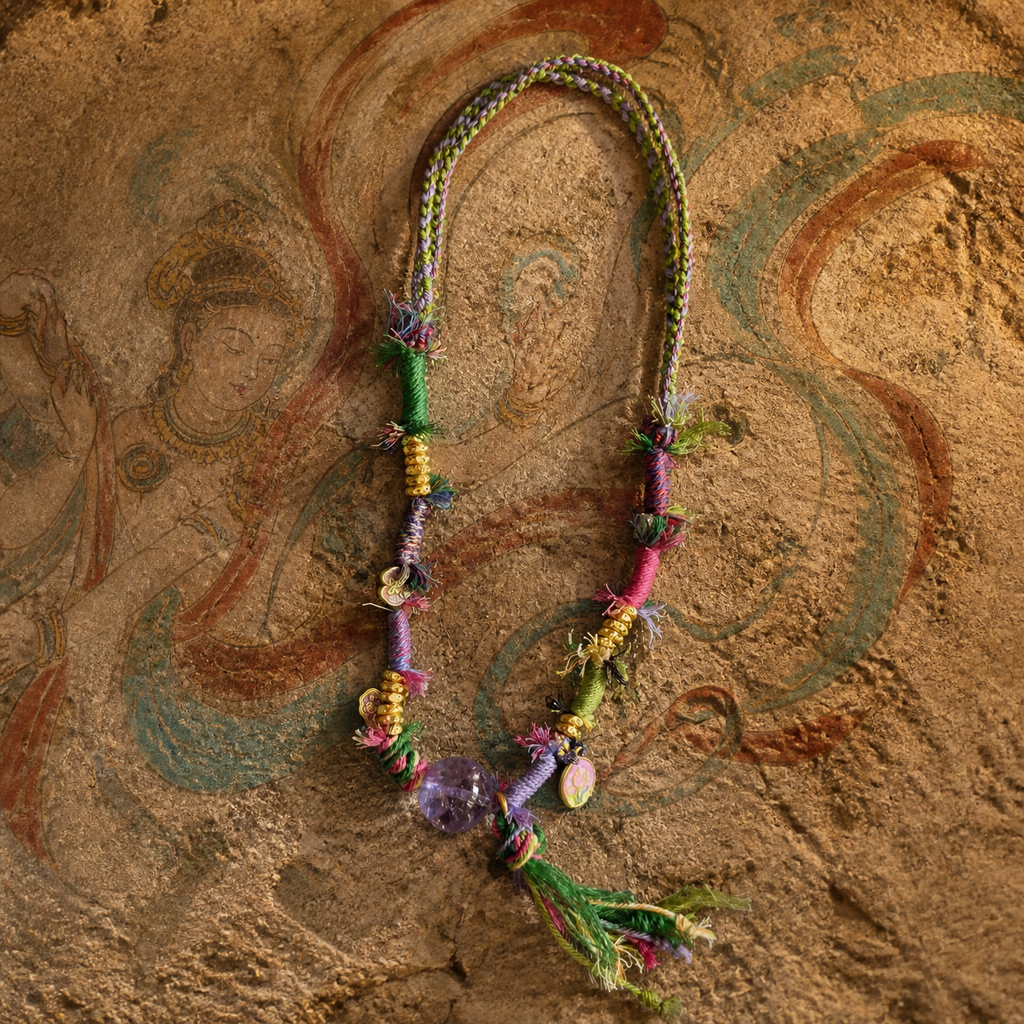 Apsara Ribbon Handcraft Cotton Cope Necklet
