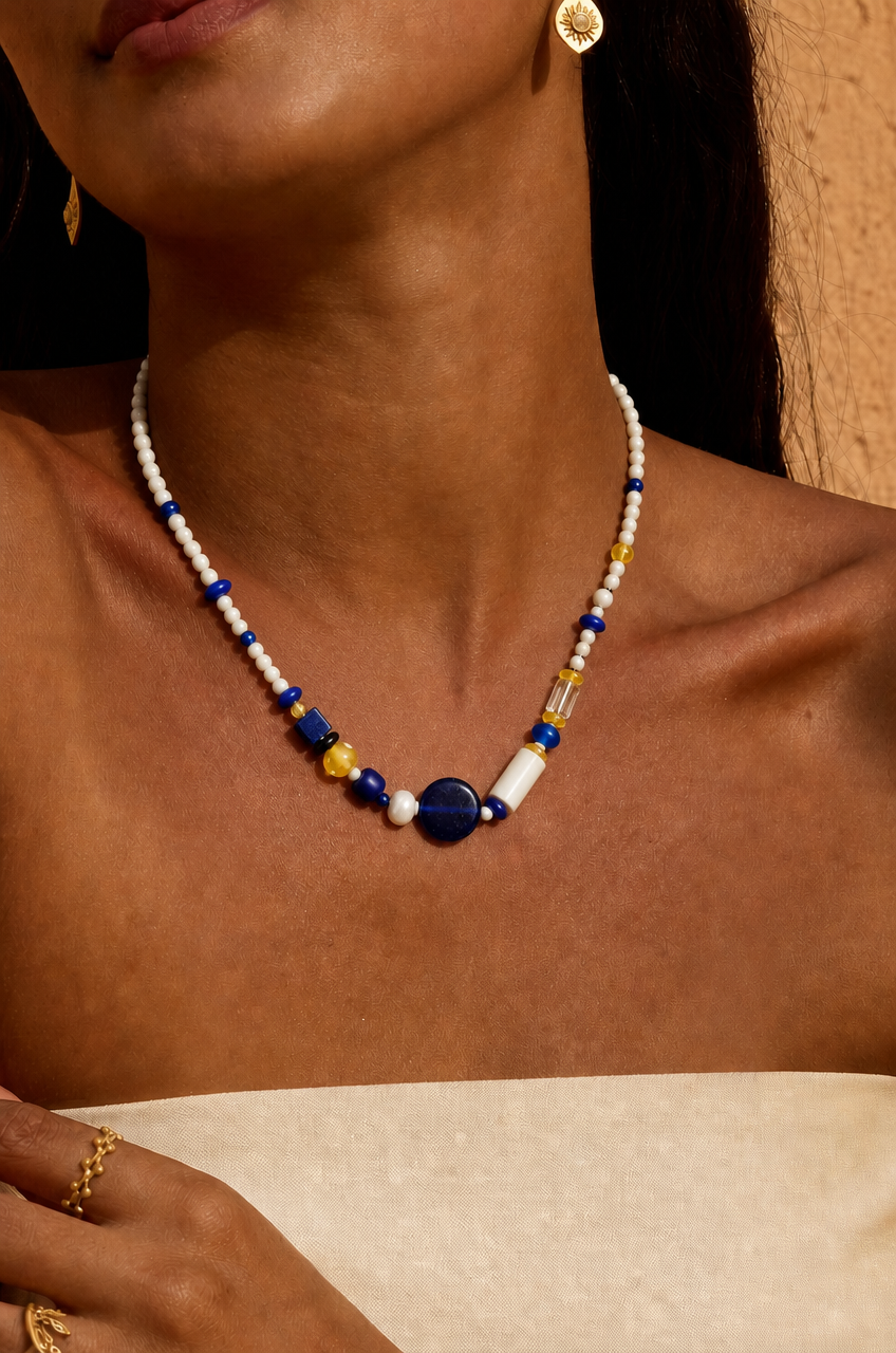 Vintage Blue and White Necklace