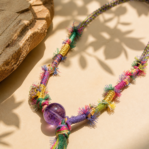 APSARA RIBBON HANDCRAFT COTTON COPE NECKLACE