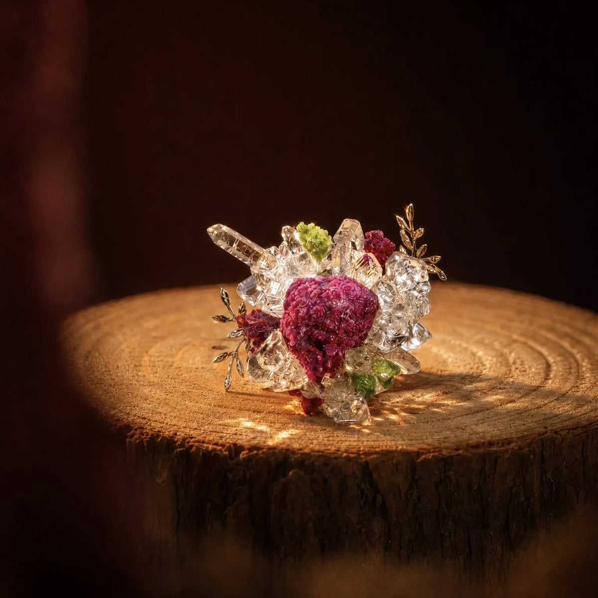 Fire｜Burning Rose  Red Corundum Adjustable Ring