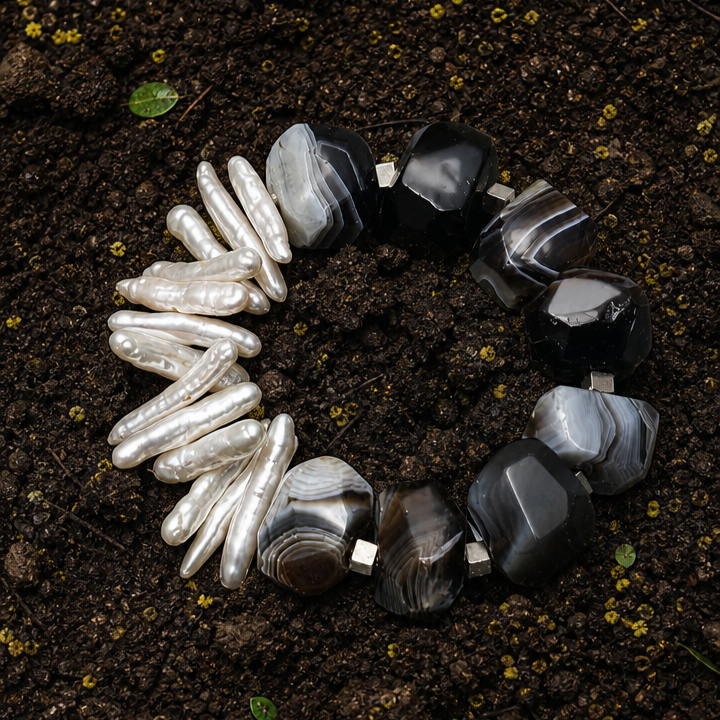 Earth｜Arctic Icefield Agate Bracelet