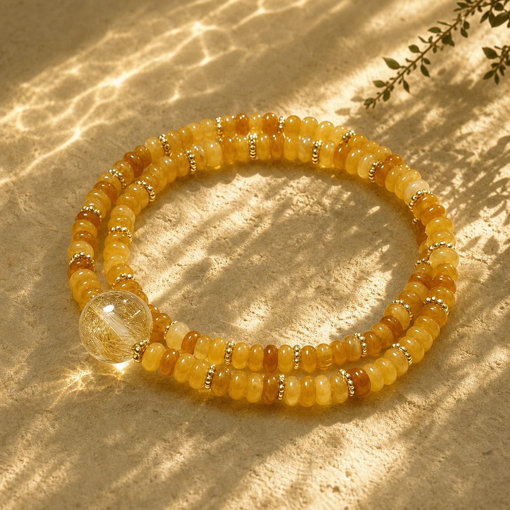 Metal｜Sunset Afterglow Jade Bracelet