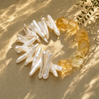 Metal｜Golden Waves Yellow Crystal Bracelet