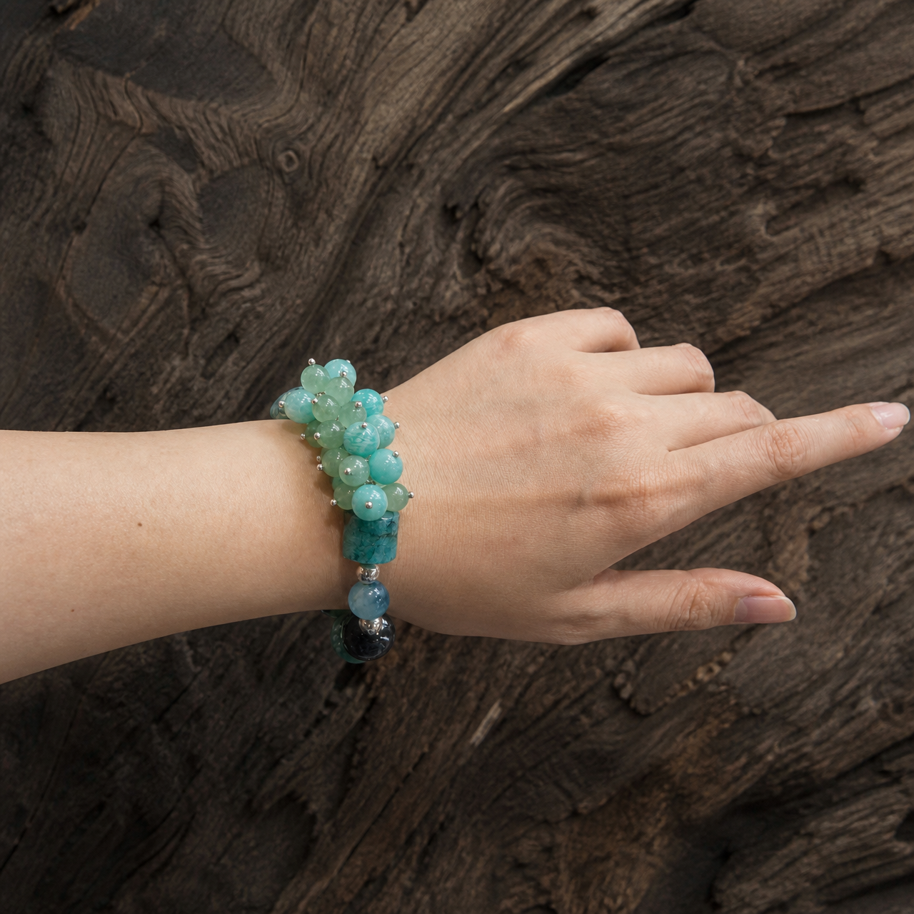 Wood｜Verdant Reverie Agate Bracelet