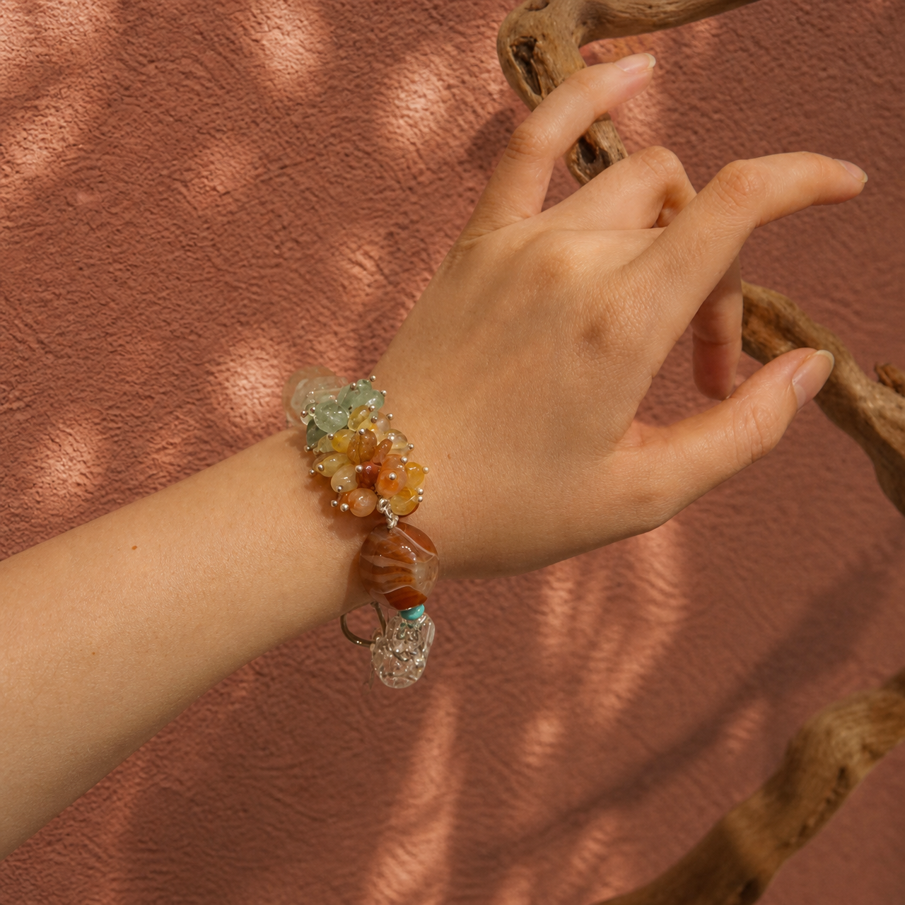 Fire｜Solar Garden  Mixed Rutilated Quartz Bracelet
