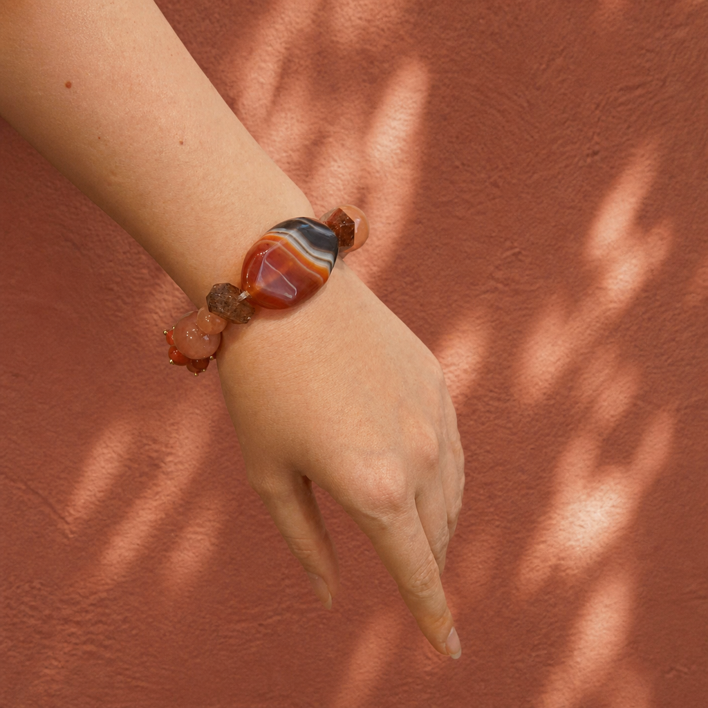 Fire｜Solar Ember Sunstone Bracelet