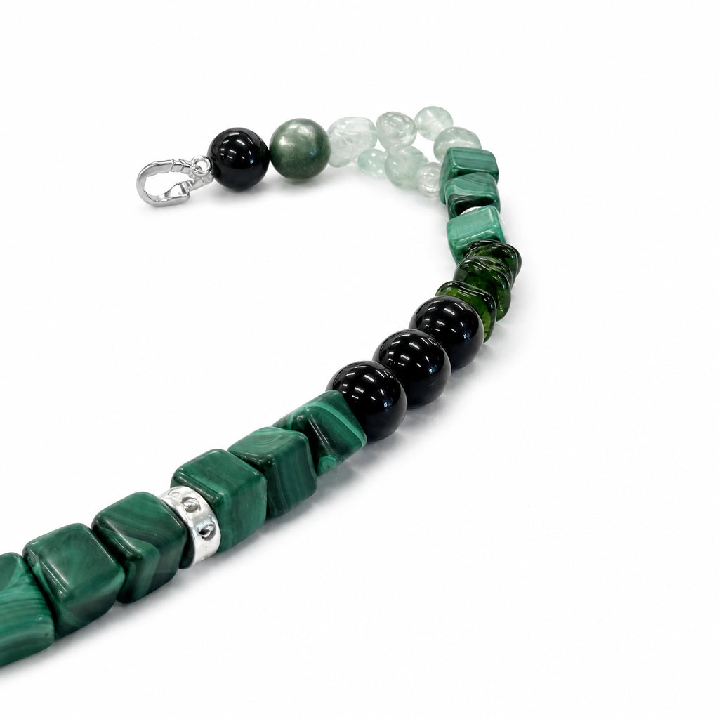 Wood｜Verdant Relic Malachite Bracelet