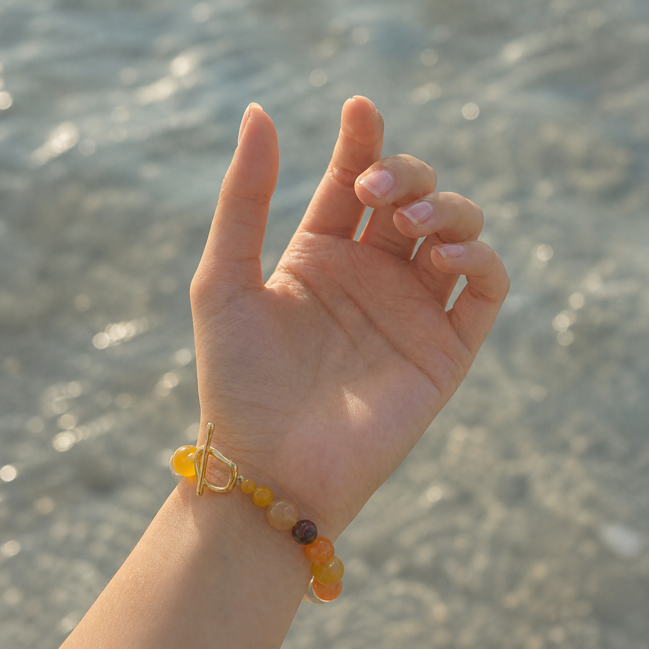 Water｜Aqua Mirage Strawberry Quartz Bracelet