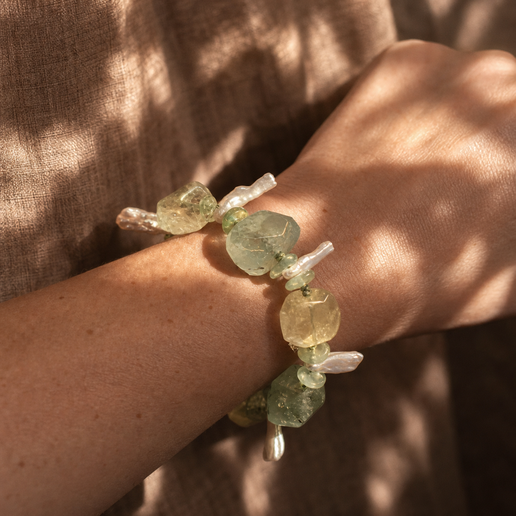 Wood｜Lime Fruit Drink Natural Crystal Bracelet