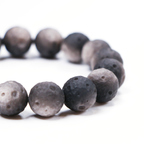 Owl inspired crystal bracelet with protective silver obsidian energy beads