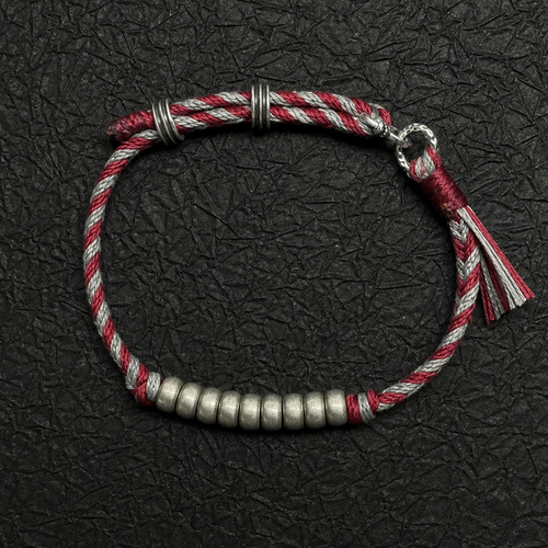 CINNABAR SILVER HANDCRAFT COTTON COPE BRACELET