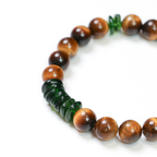 Close-up detail of beads on the Sumatran Tiger bracelet.